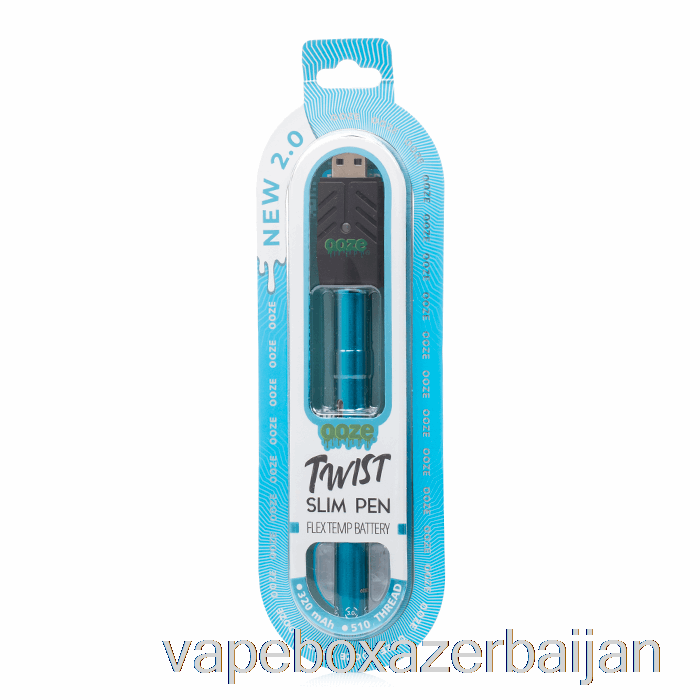 E-Juice Vape Ooze Slim Twist Pen 2.0 Flex Temp Battery Sapphire Blue